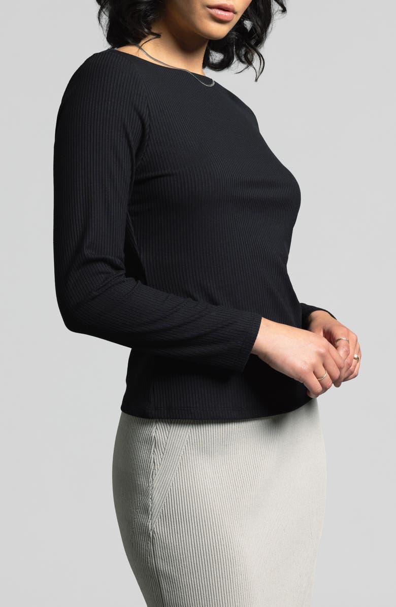 WEEKEND LOS ANGELES Arabella Rib Top, Alternate, color, Black