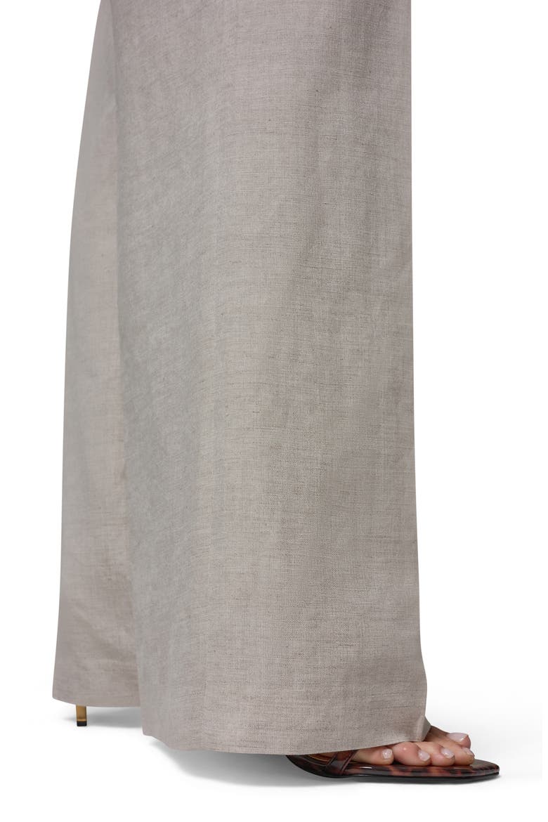 High Waist Wide Leg Pants, Alternate, color, FLAX