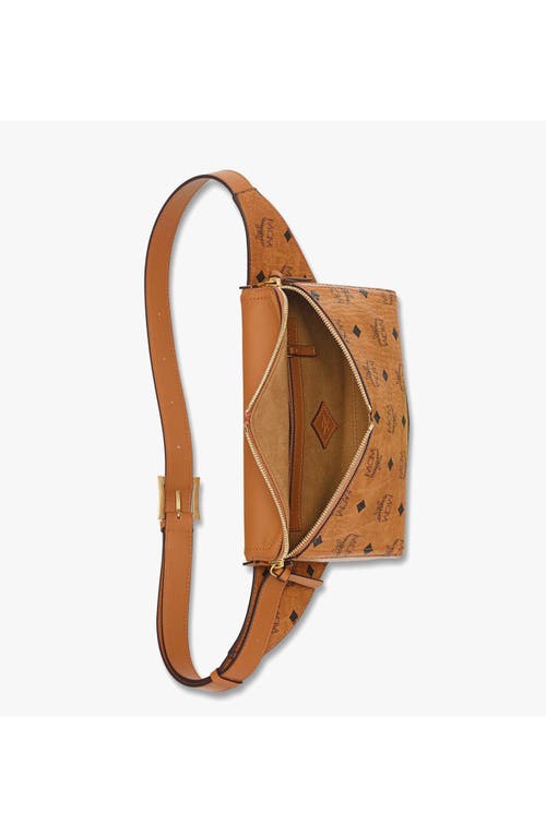 Mcm Diamond 3d Belt Bag In Brown