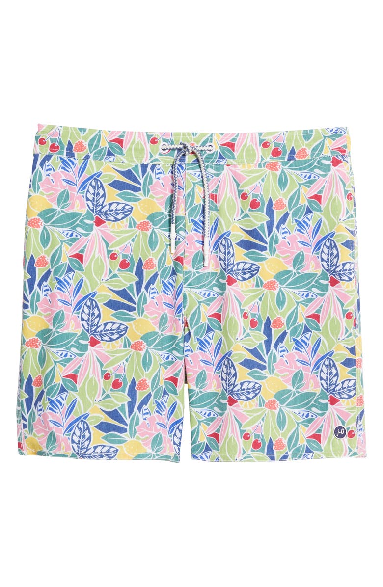 johnnie-O Zest 7-Inch Floral Swim Trunks, Alternate, color, Lake