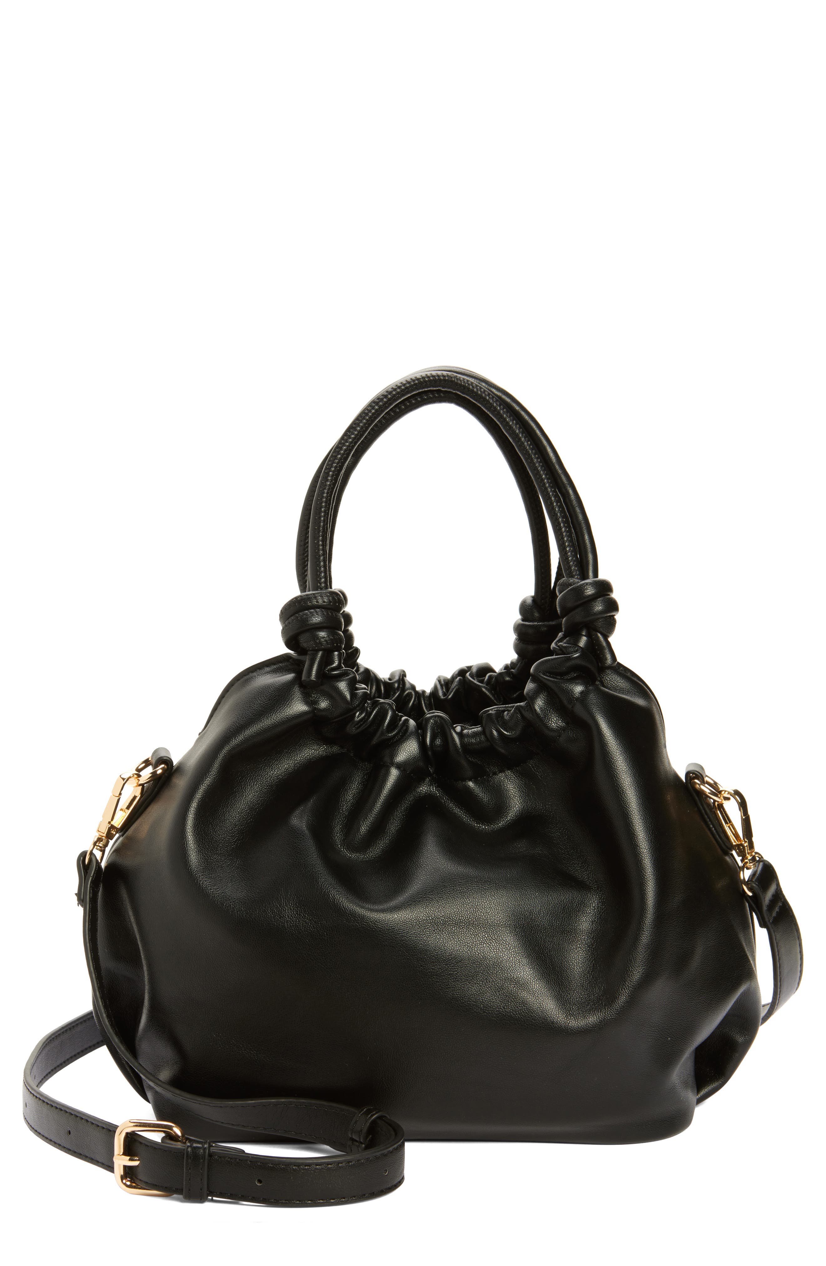 URBAN EXPRESSIONS HANDBAGS Faux Leather Bucket Bag, Main, color, Black