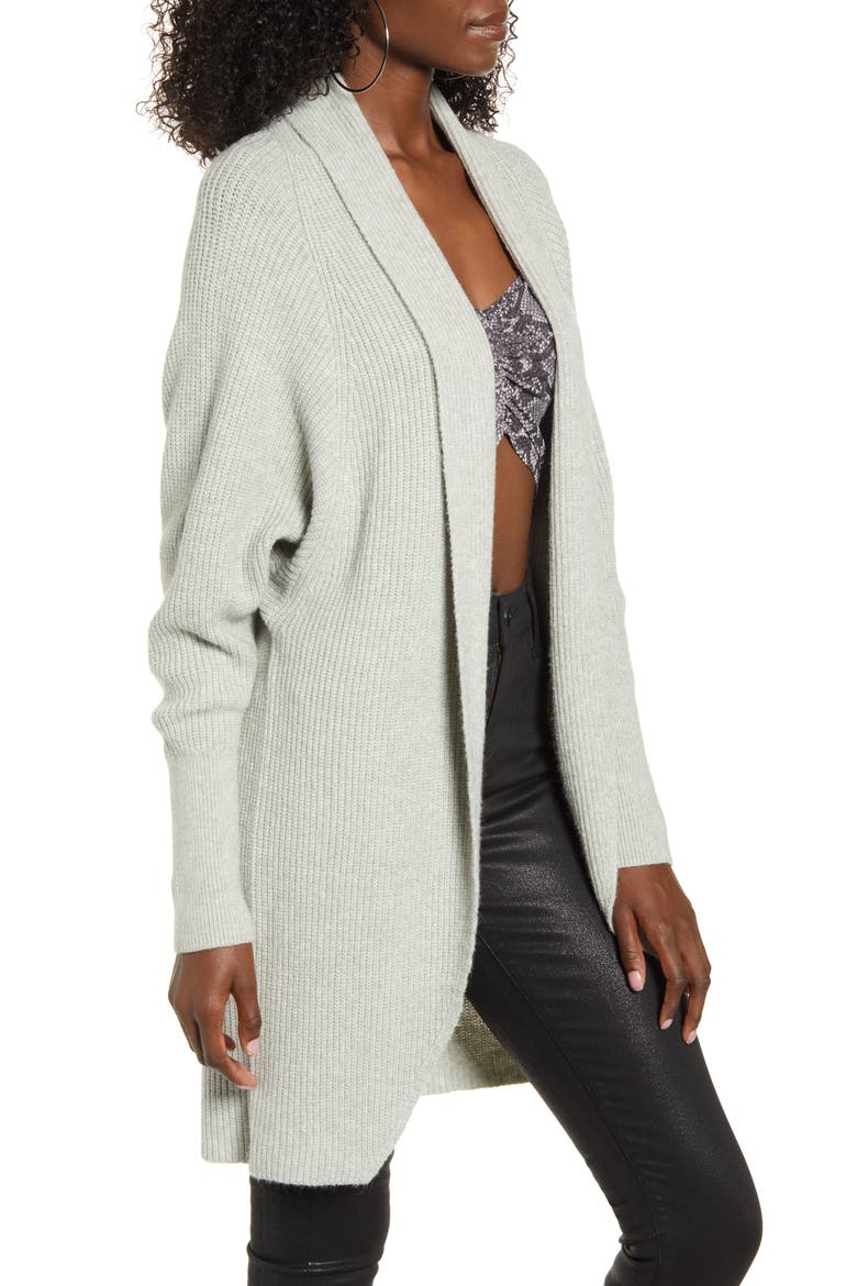 Dolman Sleeve Cardigan, Alternate, color, GREY PEARL HEATHER