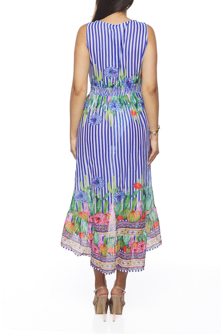 High-Low Cotton Midi Dress, Alternate, color, BLUE