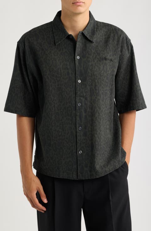 Leopardo Organic Cotton Blend Button-Up Shirt