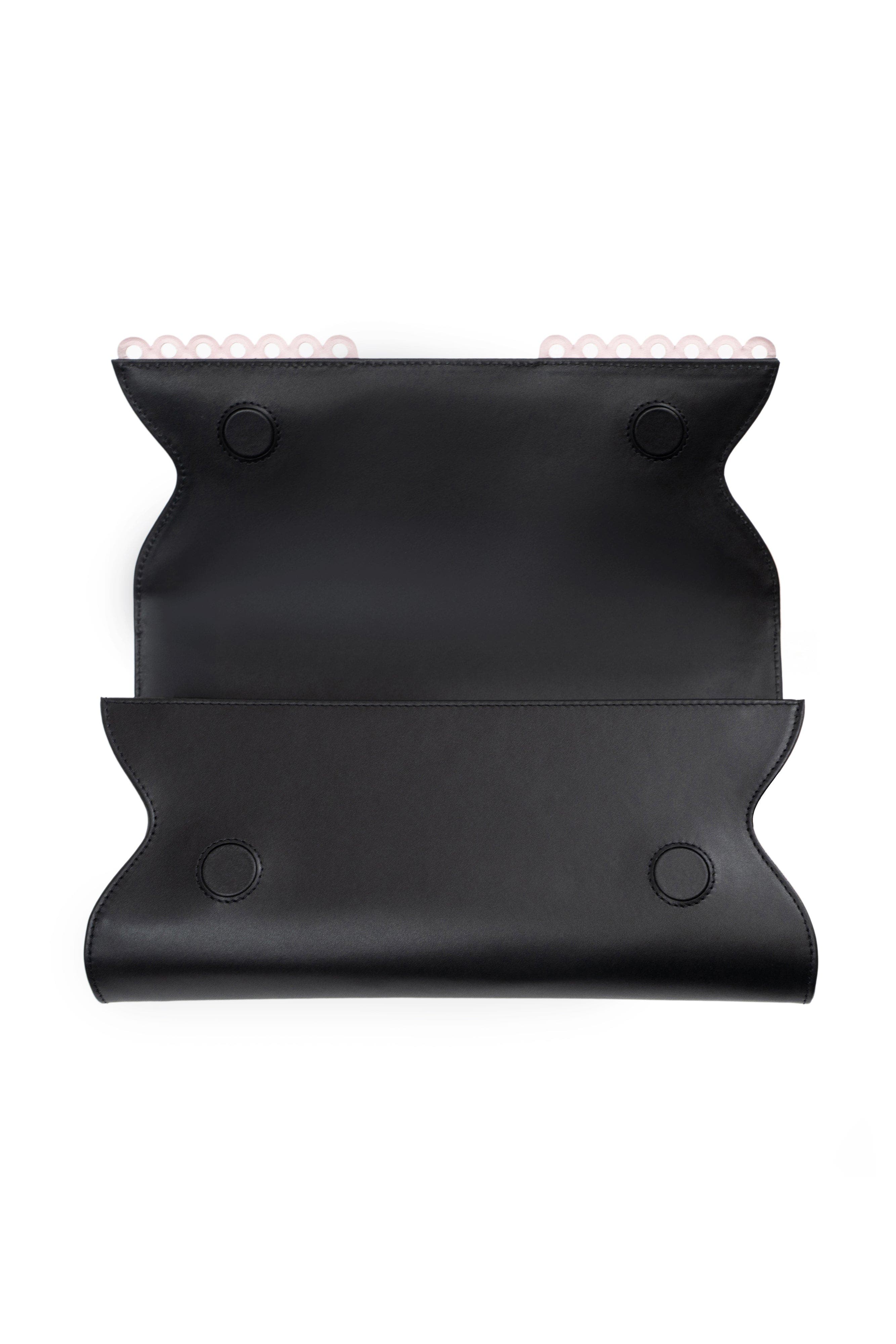 PERRIN PARIS Le Corset Perforé Clutch, Alternate, color, Puff Pink / Black