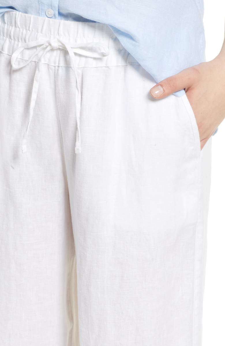 Tommy Bahama Two Palms High Waist Linen Pants, Alternate, color, White
