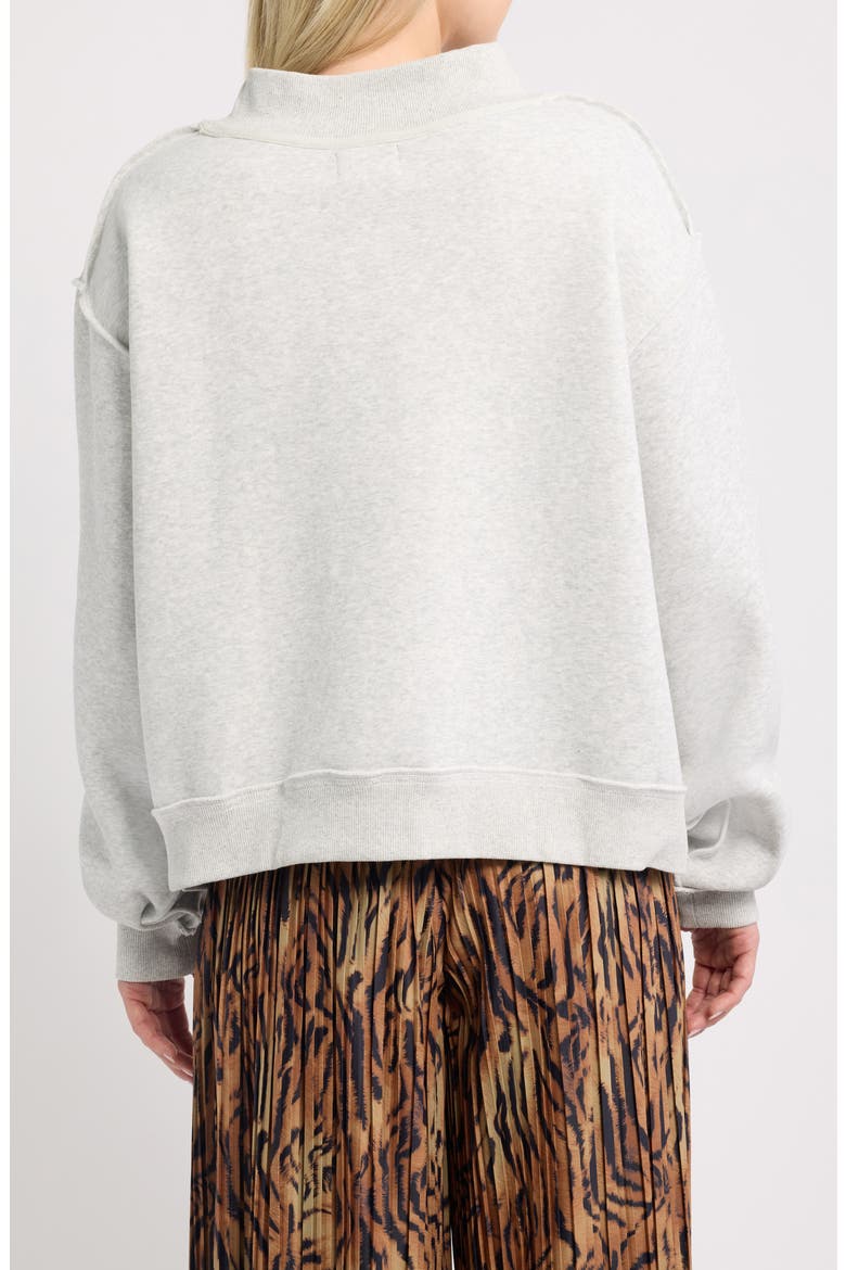 Whale Yeah Reversible Graphic Boxy Sweatshirt, Alternate, color, GREY