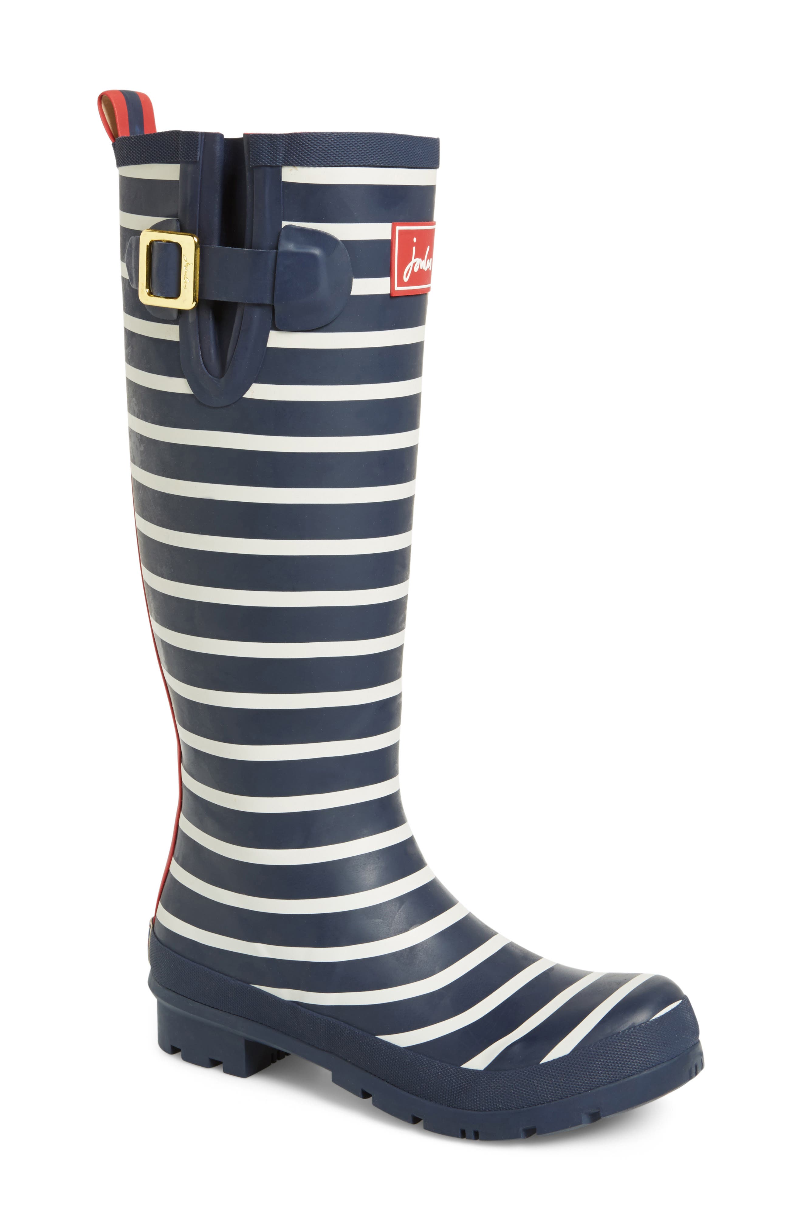 Joules 'Welly' Print Rain Boot, Alternate, color, 
