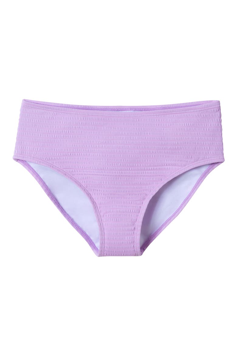 Kids' Texture Puff Sleeve Two-Piece Swimsuit, Alternate, color, PURPLE