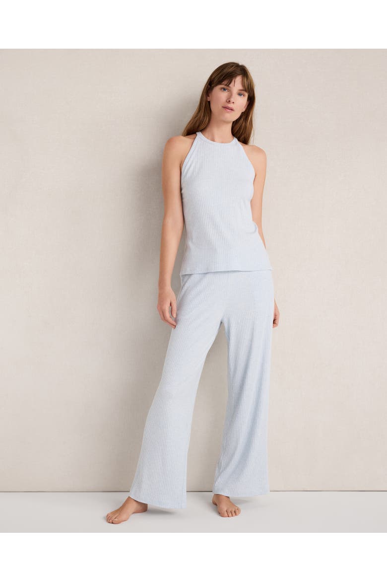 Resti Drapey Rib Knit Wide Leg Pants, Main, color, Heron Heather