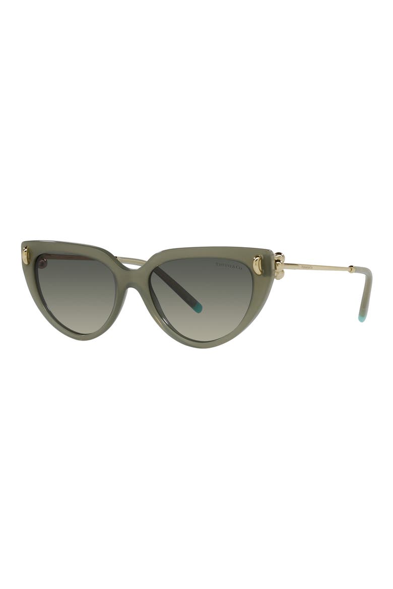 54mm Gradient Cat Eye Sunglasses, Alternate, color, OPAL GREEN