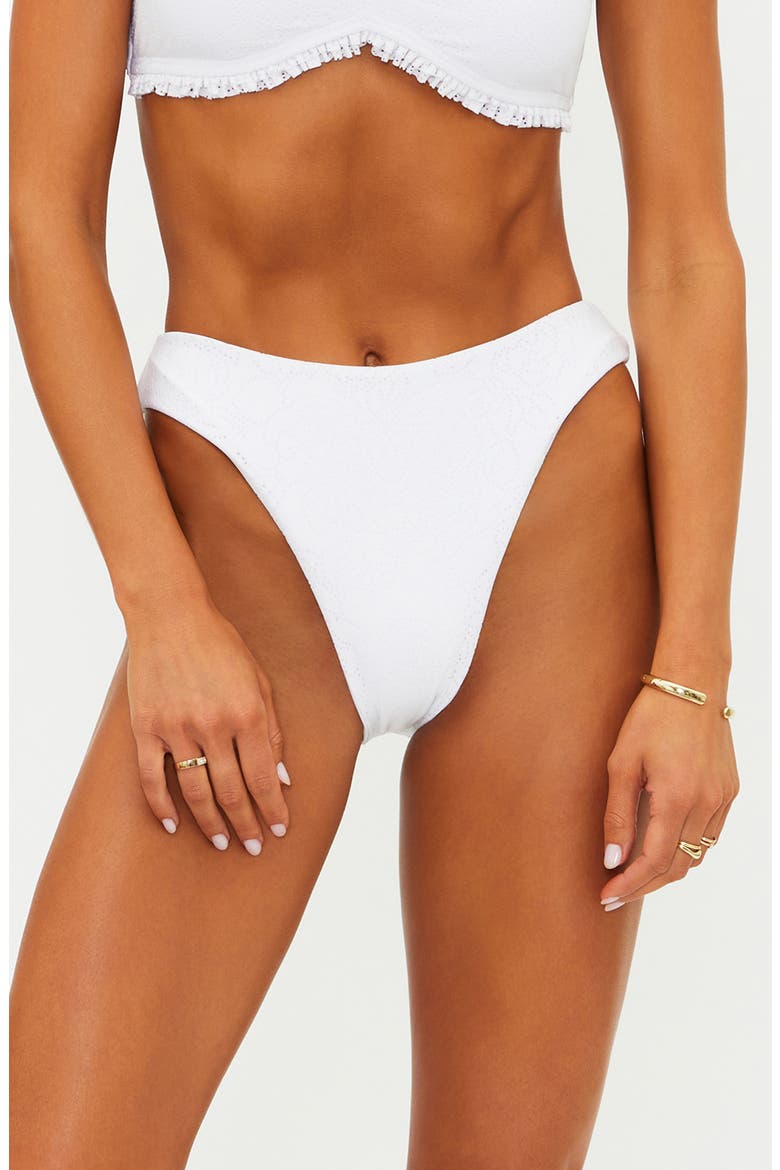 Amarie High Cut Bikini Bottoms, Main, color, WHITE