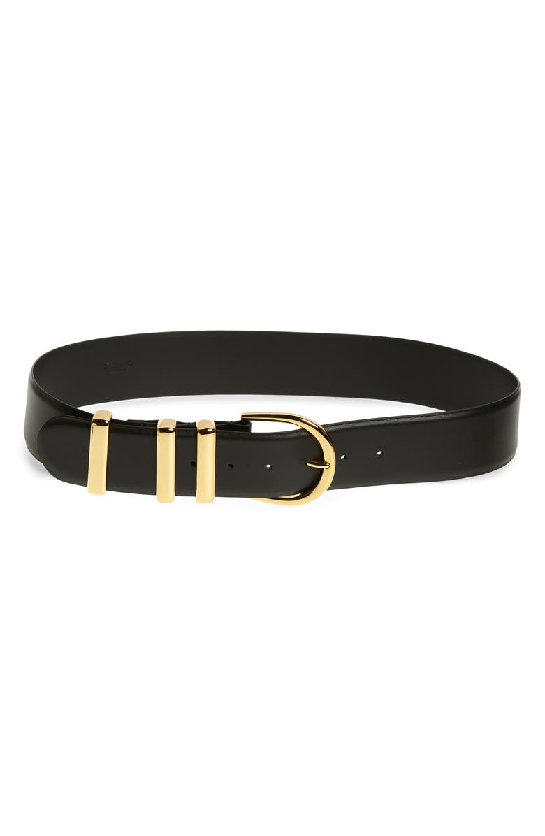 Khaite Bella Leather Belt, Main, color, 
