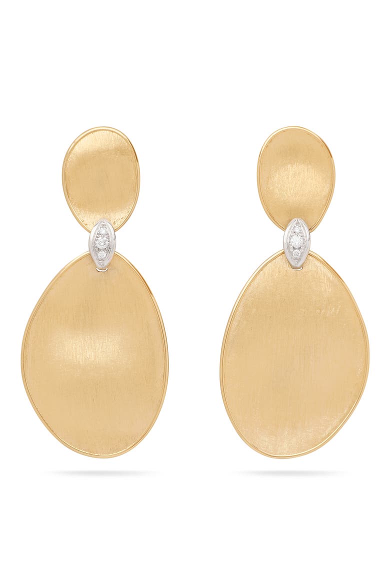 Lunaria Diamond Drop Earrings, Main, color, YL/ WH GOLD