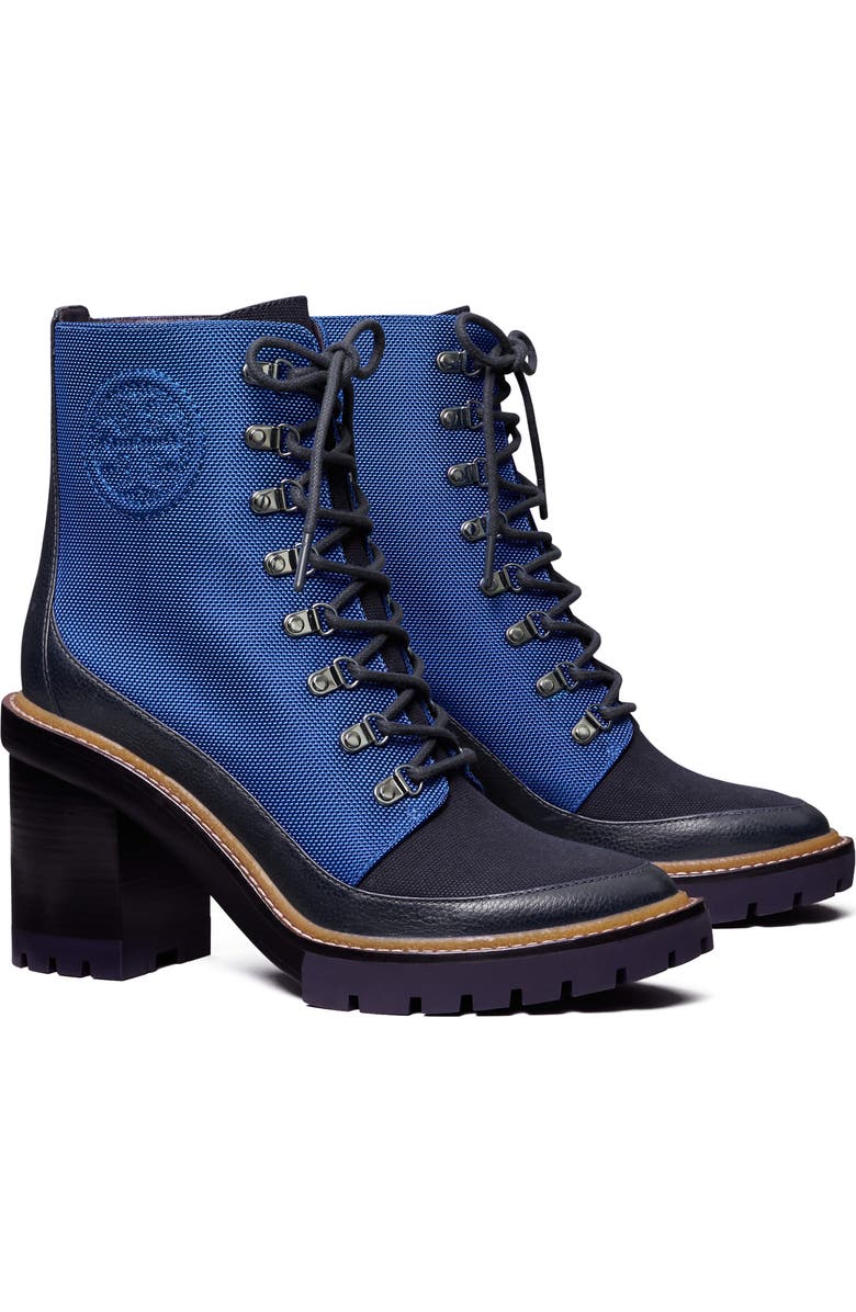Tory Burch Miller Mixed Materials Lug Sole Boot, Main, color,