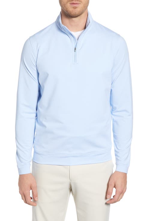 Perth Stripe Quarter Zip Performance Pullover