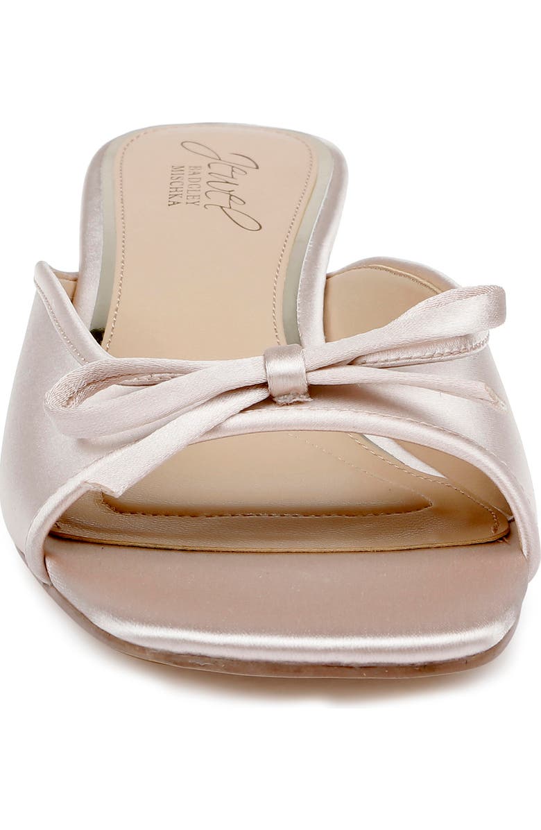 Jewel Badgley Mischka Felisha Kitten Heel Slide Sandal, Alternate, color, Champagne Satin