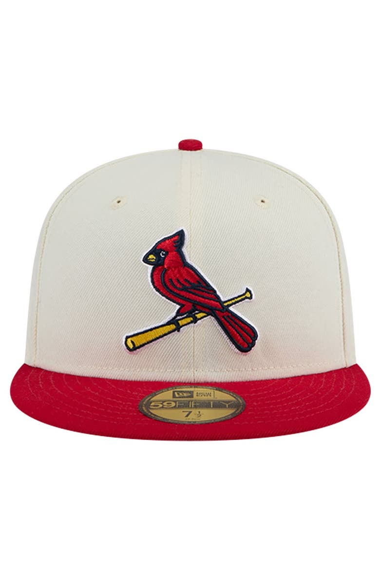 New Era Men's New Era White St. Louis Cardinals Alternate Chrome 59FIFTY Fitted Hat, Alternate, color, 