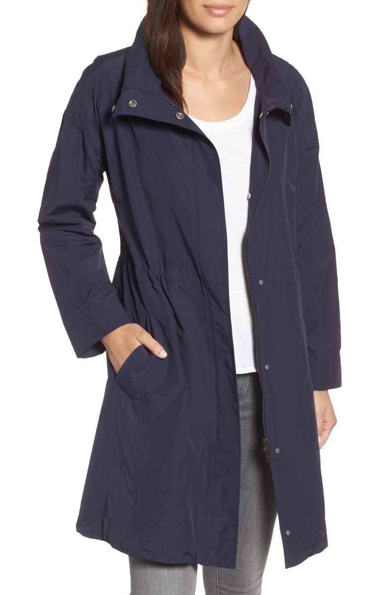 Eileen Fisher High Collar Long Jacket, Main, color,