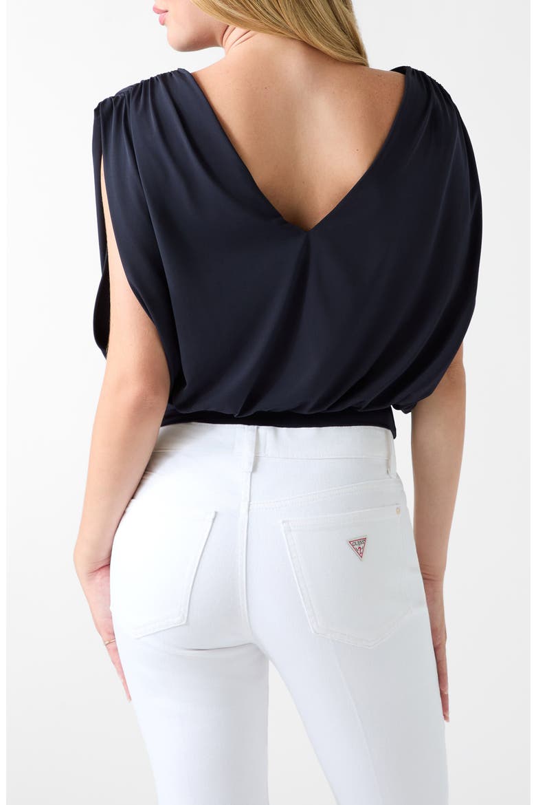 Aundrea Draped Knit Top, Alternate, color, OPEN BLUE