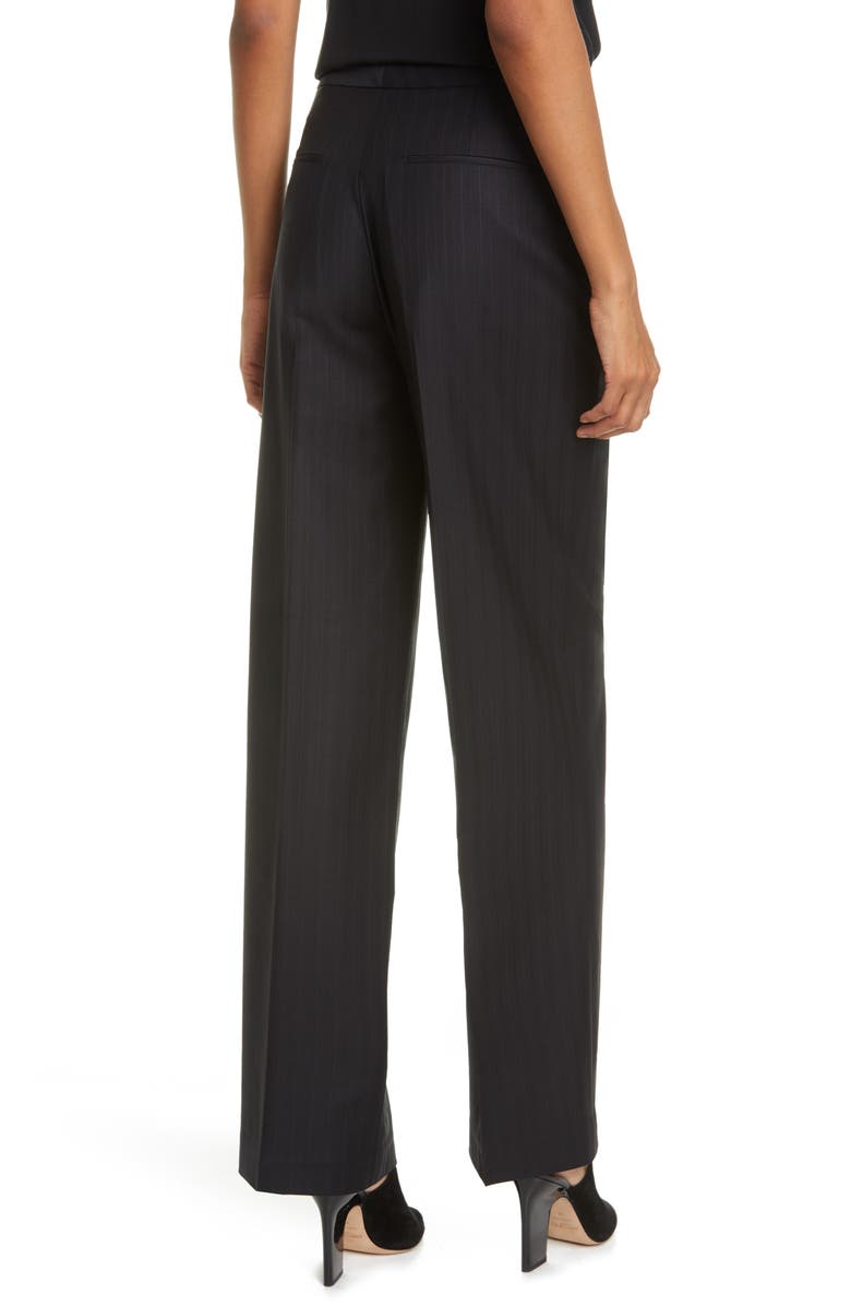 CO Pinstripe Straight Leg Stretch Wool Trousers, Alternate, color,