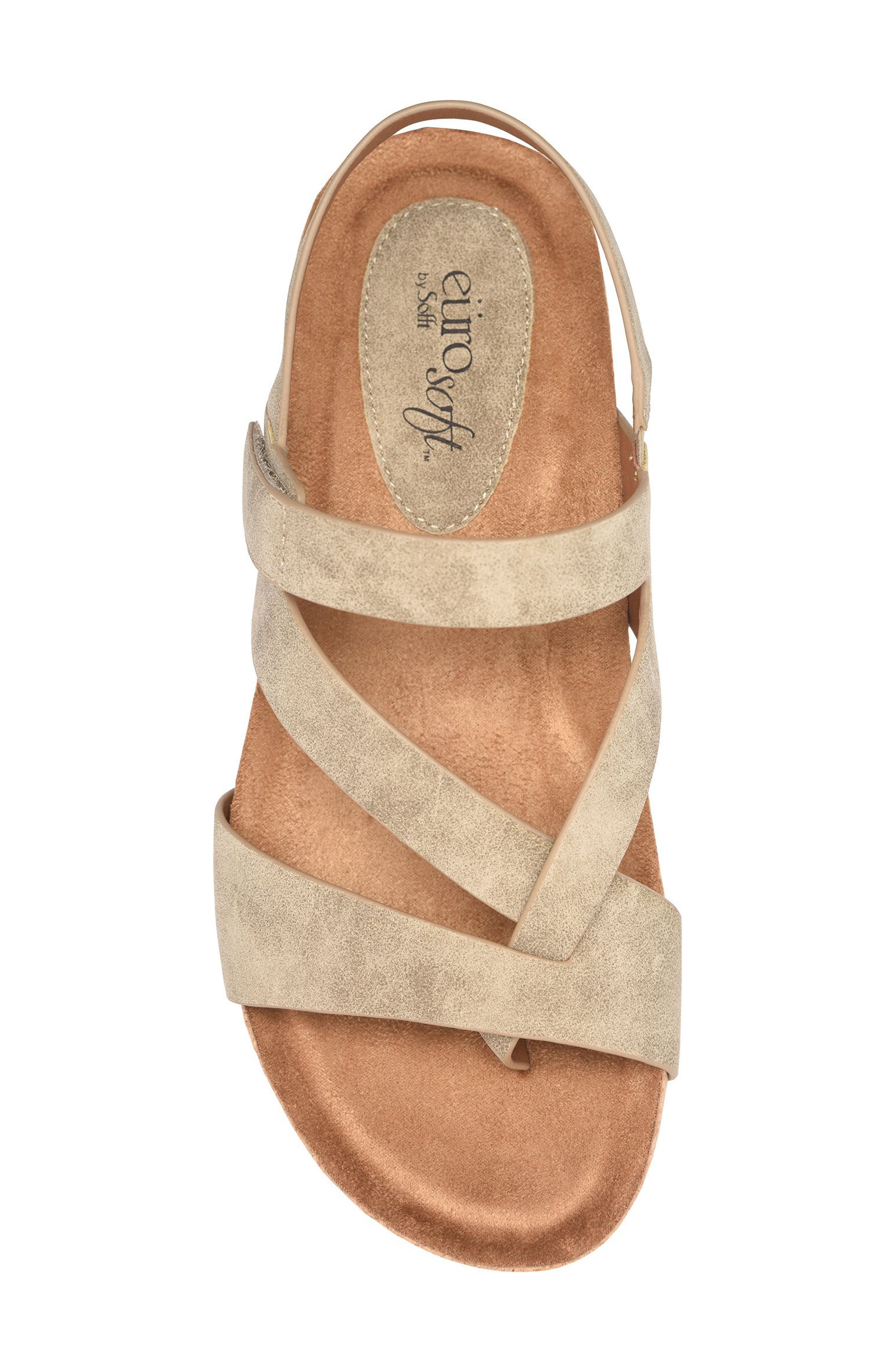 EUROSOFT Gannon Wedge Sandal, Alternate, color, Stone Taupe