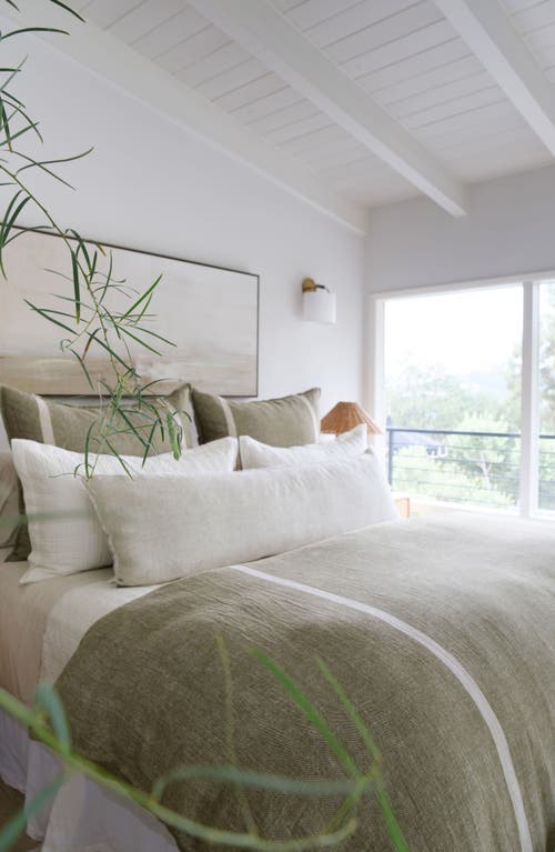 Pom Pom At Home Rory Linen Sham In Green