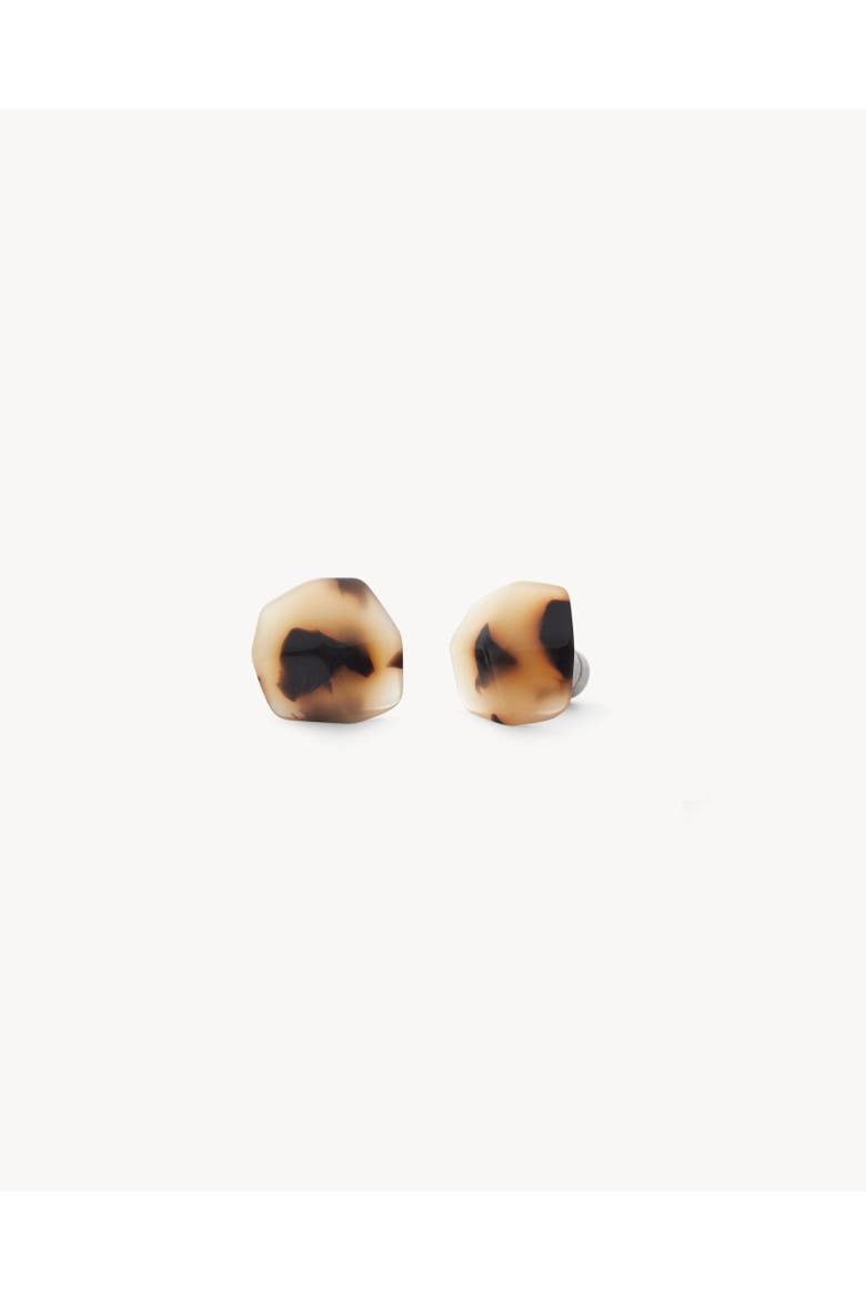 Mini Sculpture Studs, Alternate, color, Blonde Tortoise