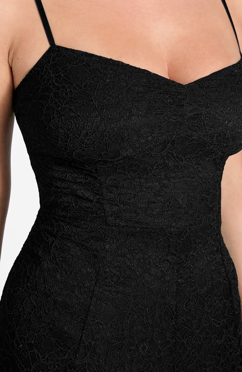 GUESS Chloe Lace Wide Leg Jumpsuit, Alternate, color, Black-Black