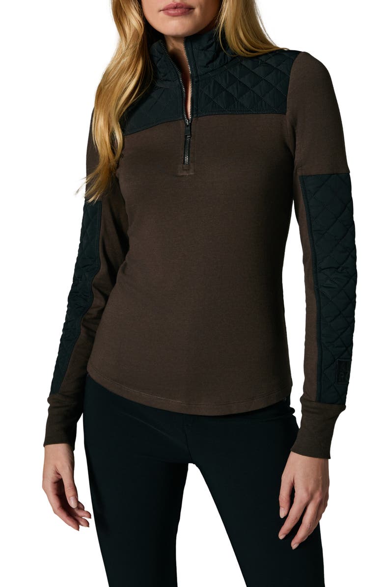 Alp N Rock Cody Quarter Zip Quilted Panel Pullover, Main, color,