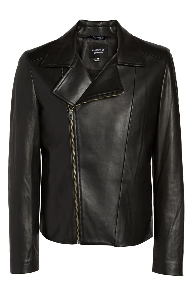 LAMARQUE Leather Biker Jacket, Alternate, color, 