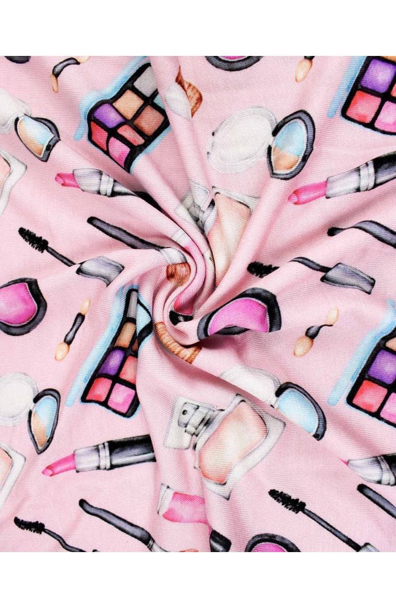 Lev Baby Makeup Print 2-Piece Pajama Set, Alternate, color, Pink