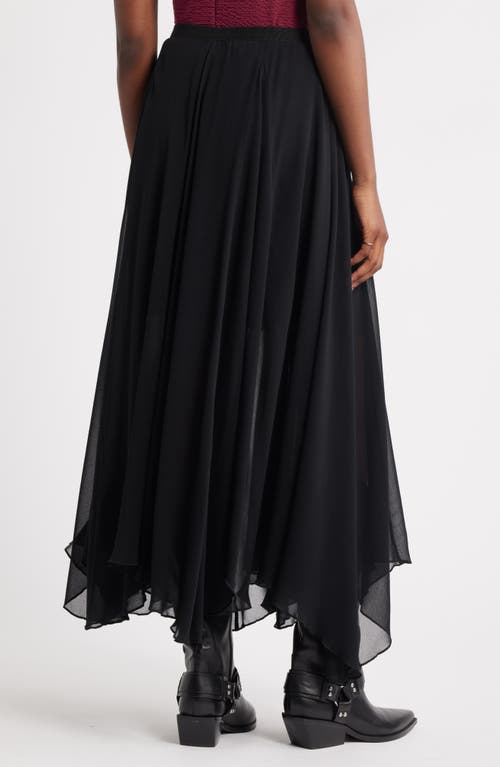 Treasure & Bond Handkerchief Maxi Skirt In Black