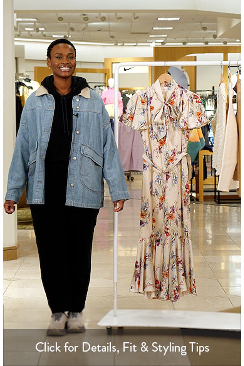 Iris Bouquet Willow Tie Neck Midi Dress video