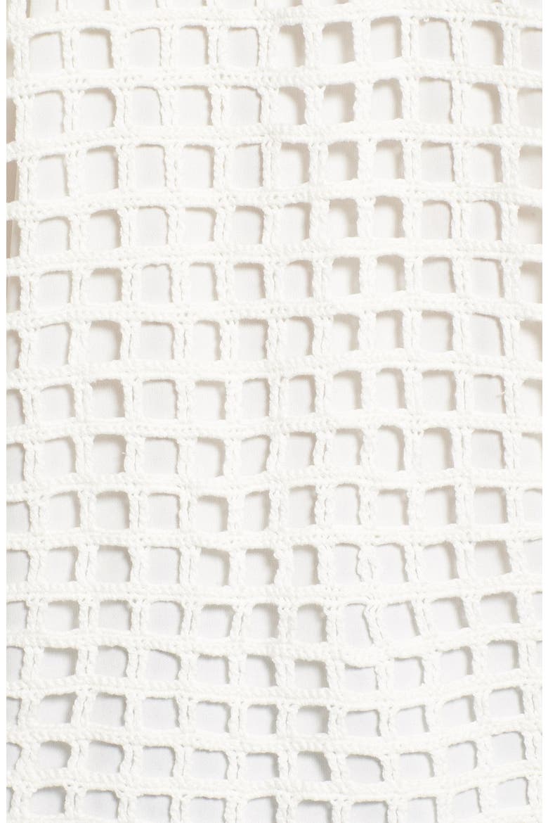 Short Sleeve Crochet Top, Alternate, color, IVORY