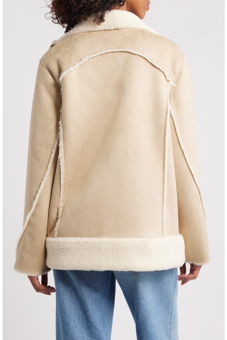Avelie Luxefluff Faux Shearling Jacket, Alternate, color, SAND