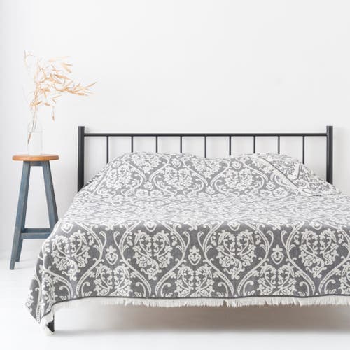 Olive And Linen Olive & Linen Simla Blanket In Gray