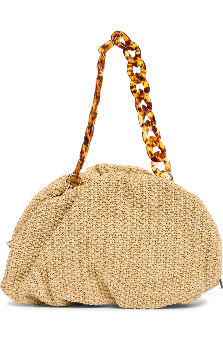 Rebecca Minkoff Resin Chain Strap Ruched Clutch, Main, color,