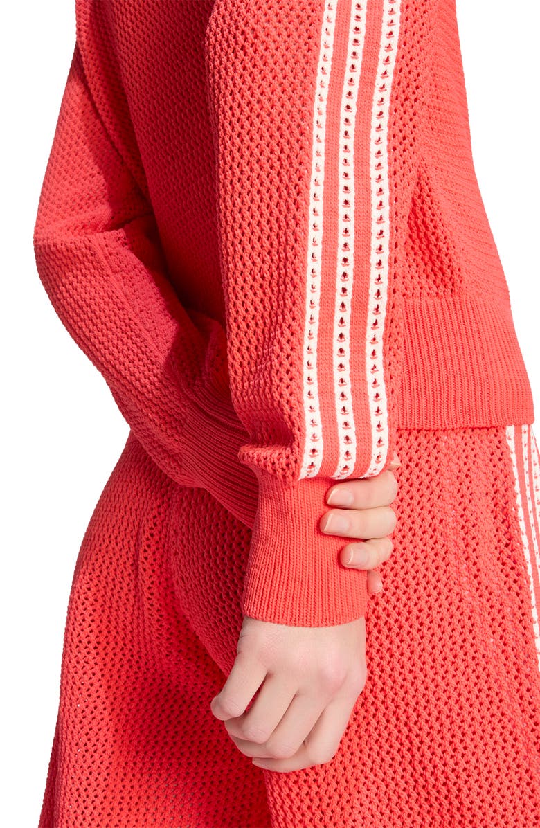 adidas Originals Open Knit Track Jacket, Alternate, color, Semi Lucid Red