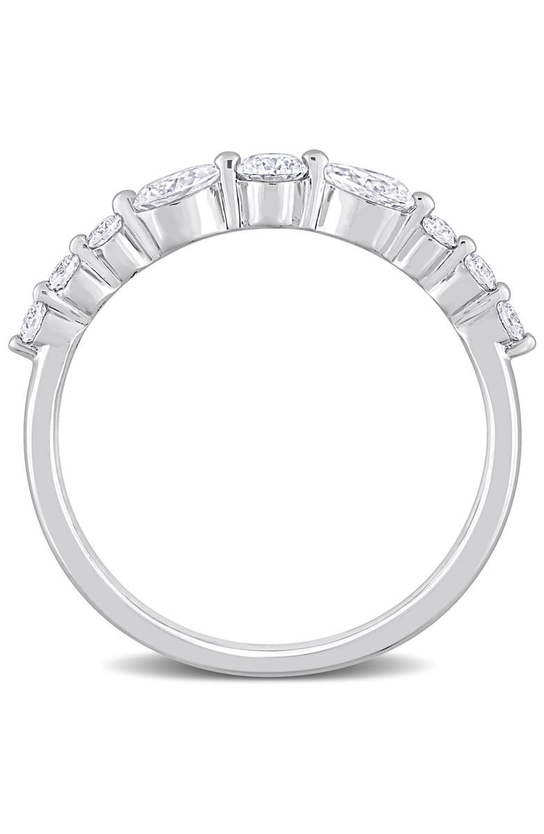 Julianna B. 1/2CT DEW Moissanite Semi-Eternity Ring, Alternate, color, Sterling Silver