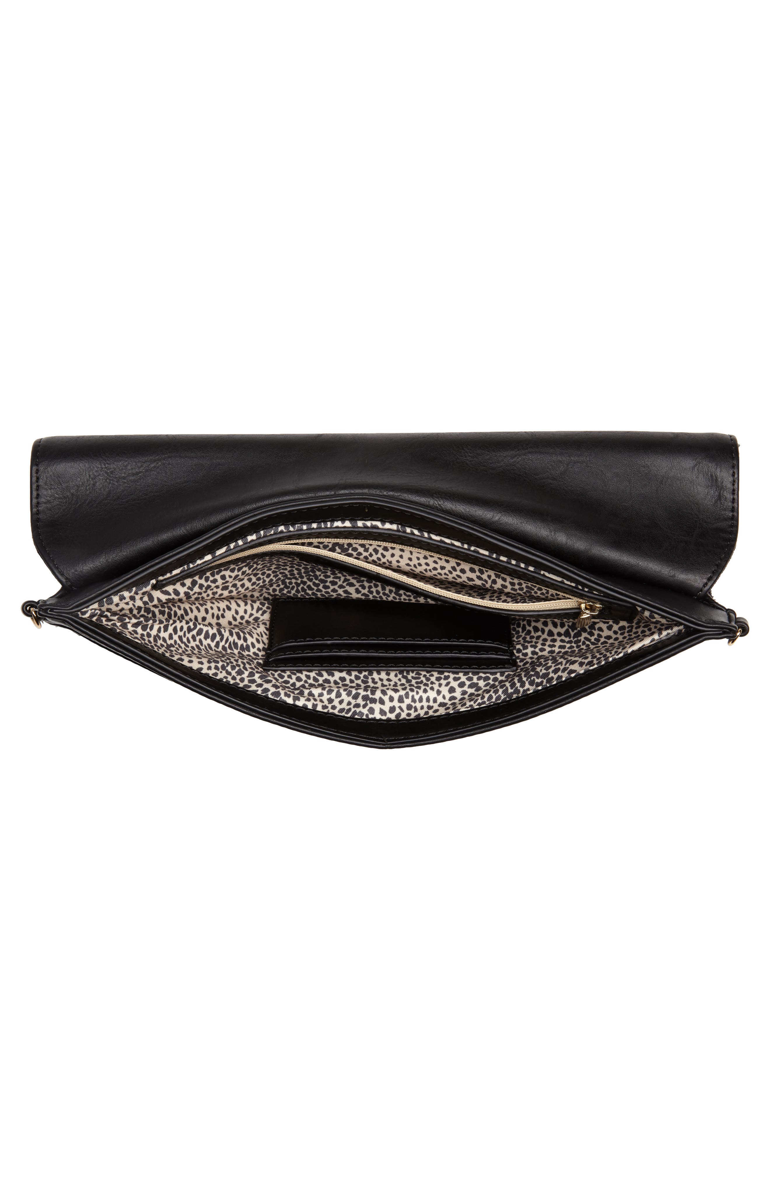 Tesso Genuine Calf Hair Clutch, Alternate, color, BLACK