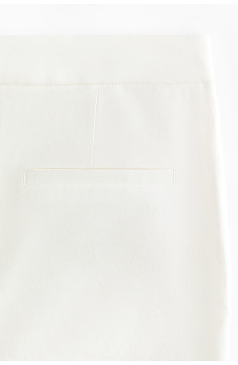 H&M Linen-blend Tailored Trousers, Alternate, color, White