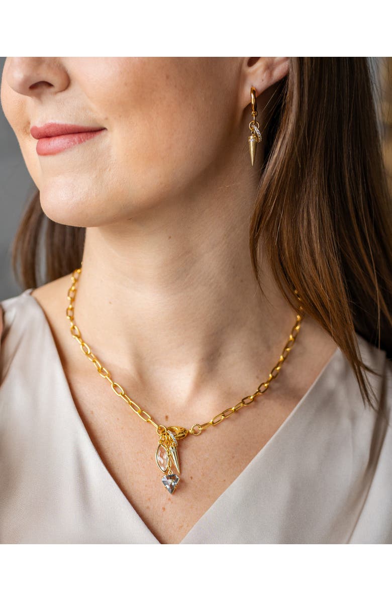 Loni Paul Jewelry Marquise & Spike Drop Necklace, Alternate, color,