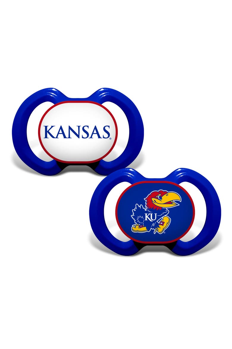 Kansas Jayhawks Pacifier 2-Pack, Main, color, Multicolor