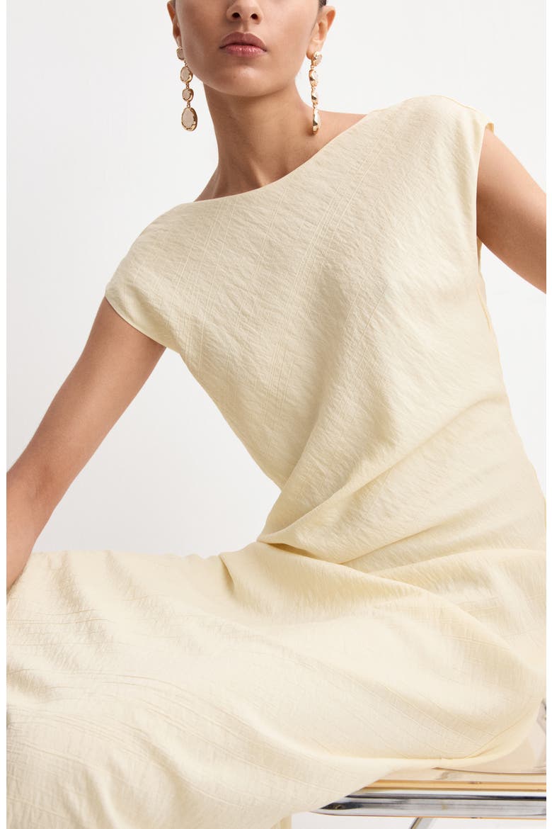 Texture Scoop Back Maxi Dress, Alternate, color, ECRU