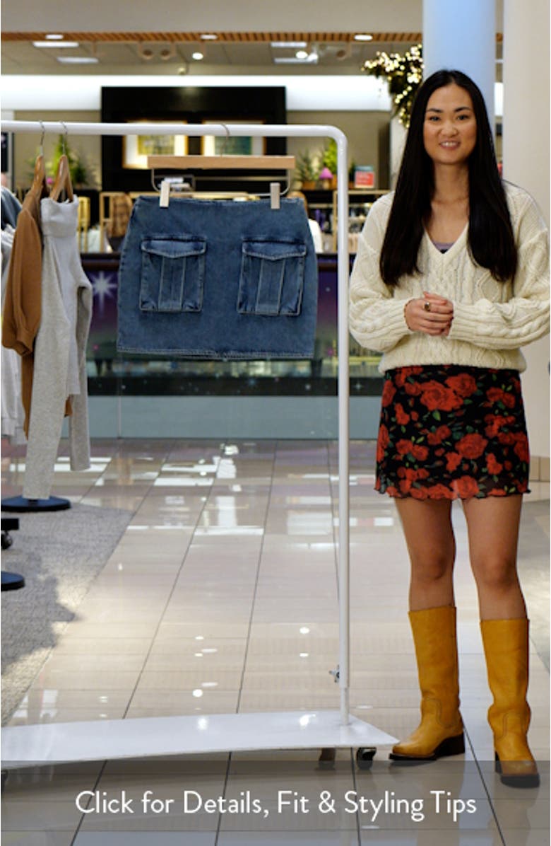 Cargo Pocket Denim Miniskirt, sales video thumbnail