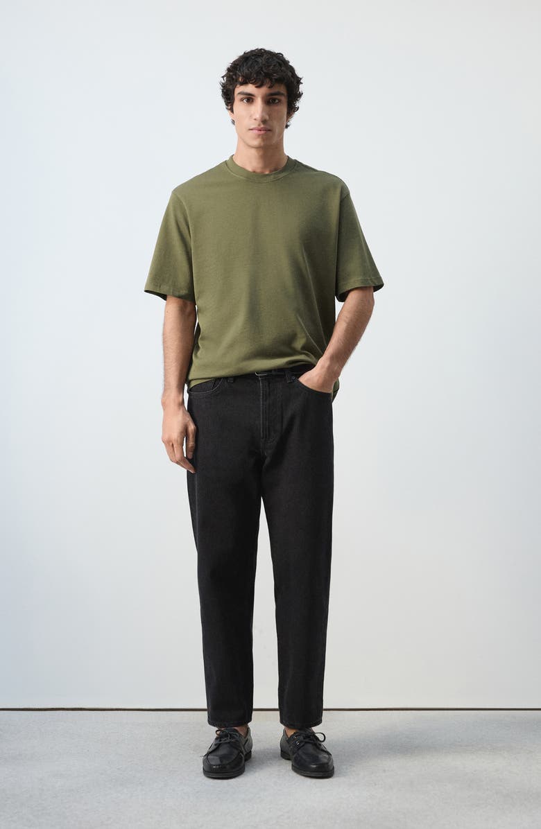 MANGO Relaxed Fit Heavyweight Cotton T-Shirt, Alternate, color, Olive Green