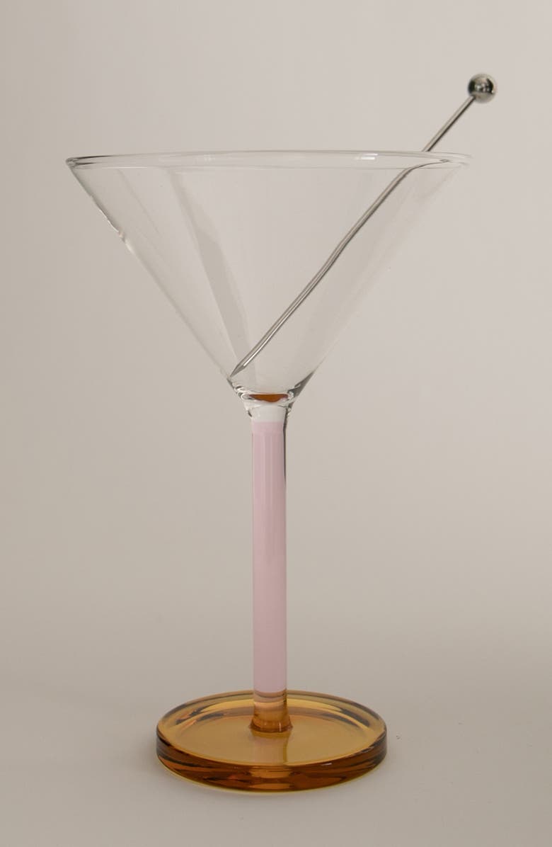 SOPHIE LOU JACOBSEN Piano Set of 2 Martini Glasses with Skewers, Alternate, color, 