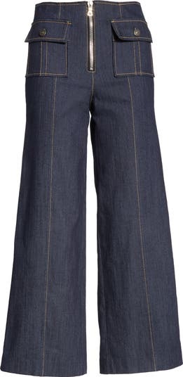 Cinq à Sept Azure Crop Wide Leg Jeans Nordstrom