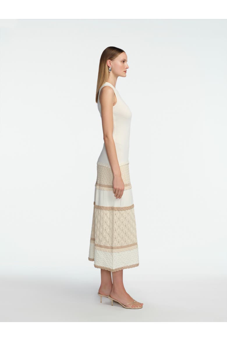 Pointelle Knit Dress, Alternate, color, Cream Multi
